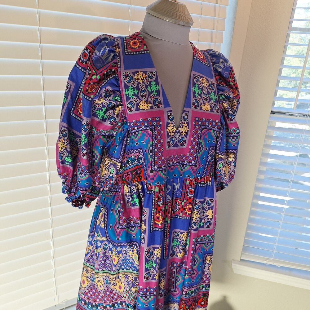Hunter Bell New York Size M Short Sleeve Boho Maxi Dress - Picture 8 of 13